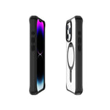 ItSkins Case Hybrid R Stand con MagSafe para iPhone 15 Pro Max - Negro