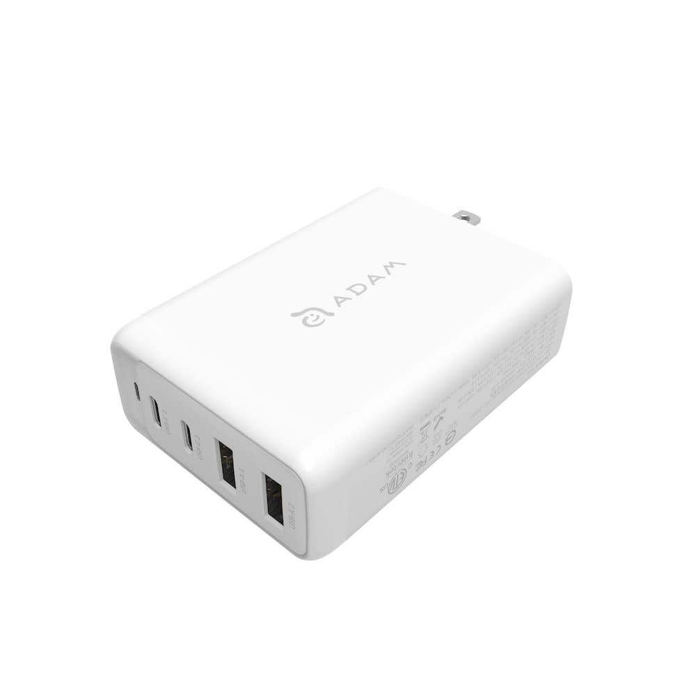 Cargador de Pared Adam Elements OMNIA Pro 100W con Cable USB-C a USB-C 2m - Blanco