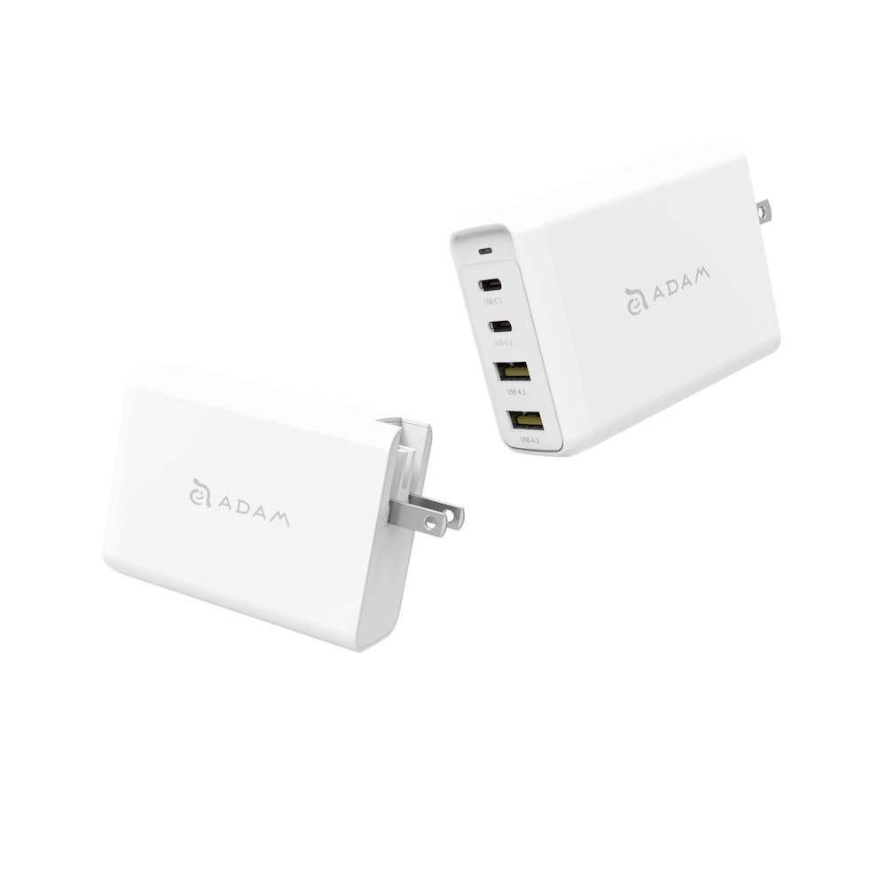 Cargador de Pared Adam Elements OMNIA Pro 100W con Cable USB-C a USB-C 2m - Blanco