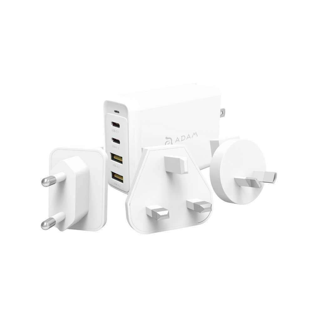 Cargador de Pared Adam Elements OMNIA Pro 100W con Cable USB-C a USB-C 2m - Blanco