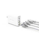 Cargador de Pared Adam Elements OMNIA Pro 100W con Cable USB-C a USB-C 2m - Blanco