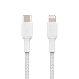 Cable Belkin trenzado USB-C a Lightning 1m - Blanco