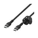 Cable Belkin Pro Flex USB-C a USB-C con correa 3m - Negro