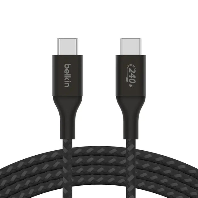 Cable de Carga Trenzado BelkinUSB-Ca USB-C 240Wde 2m - Negro