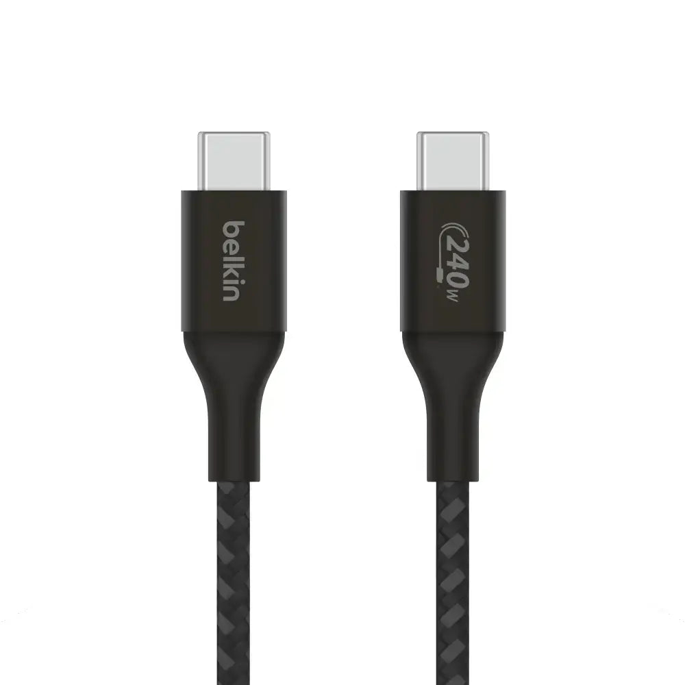 Cable de Carga Trenzado Belkin USB-Ca USB-C 240Wde 2m - Negro