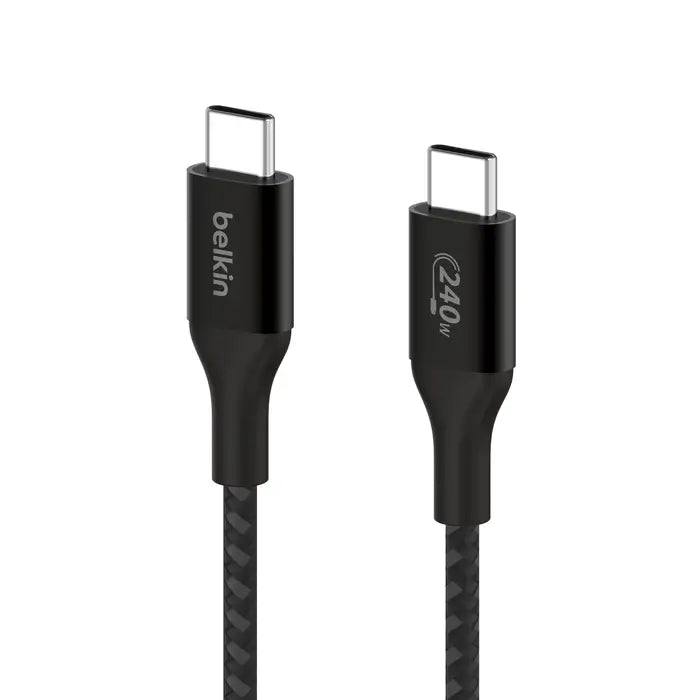 Cable de Carga Trenzado Belkin USB-Ca USB-C 240Wde 2m - Negro