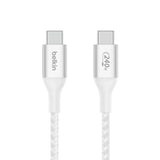 Cable de Carga Trenzado BelkinUSB-Ca USB-C 240Wde 2m - Blanco