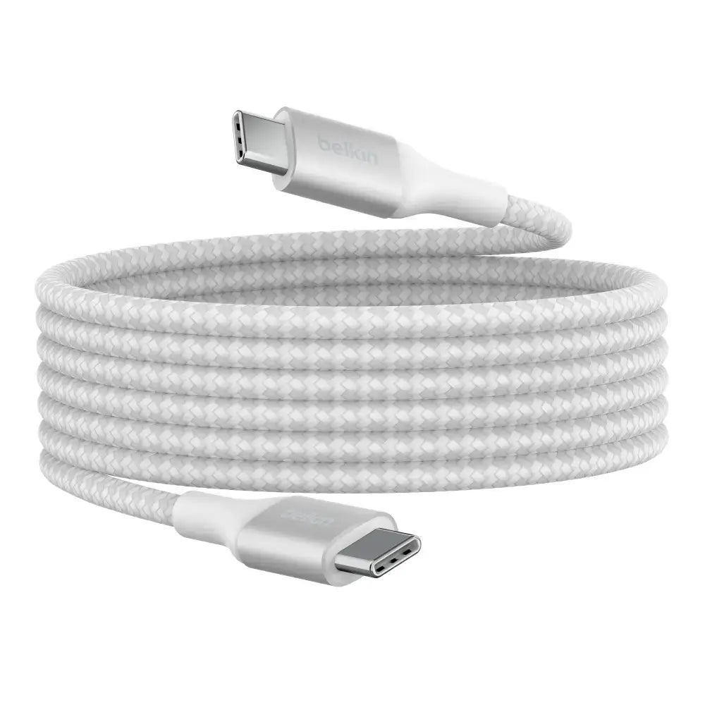 Cable de Carga Trenzado Belkin USB-C a USB-C 240W de 2m - Blanco