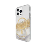 Funda Case Mate Karat Marble con MagSafe para iPhone 15 Pro Max - Transparente/Oro/Mármol