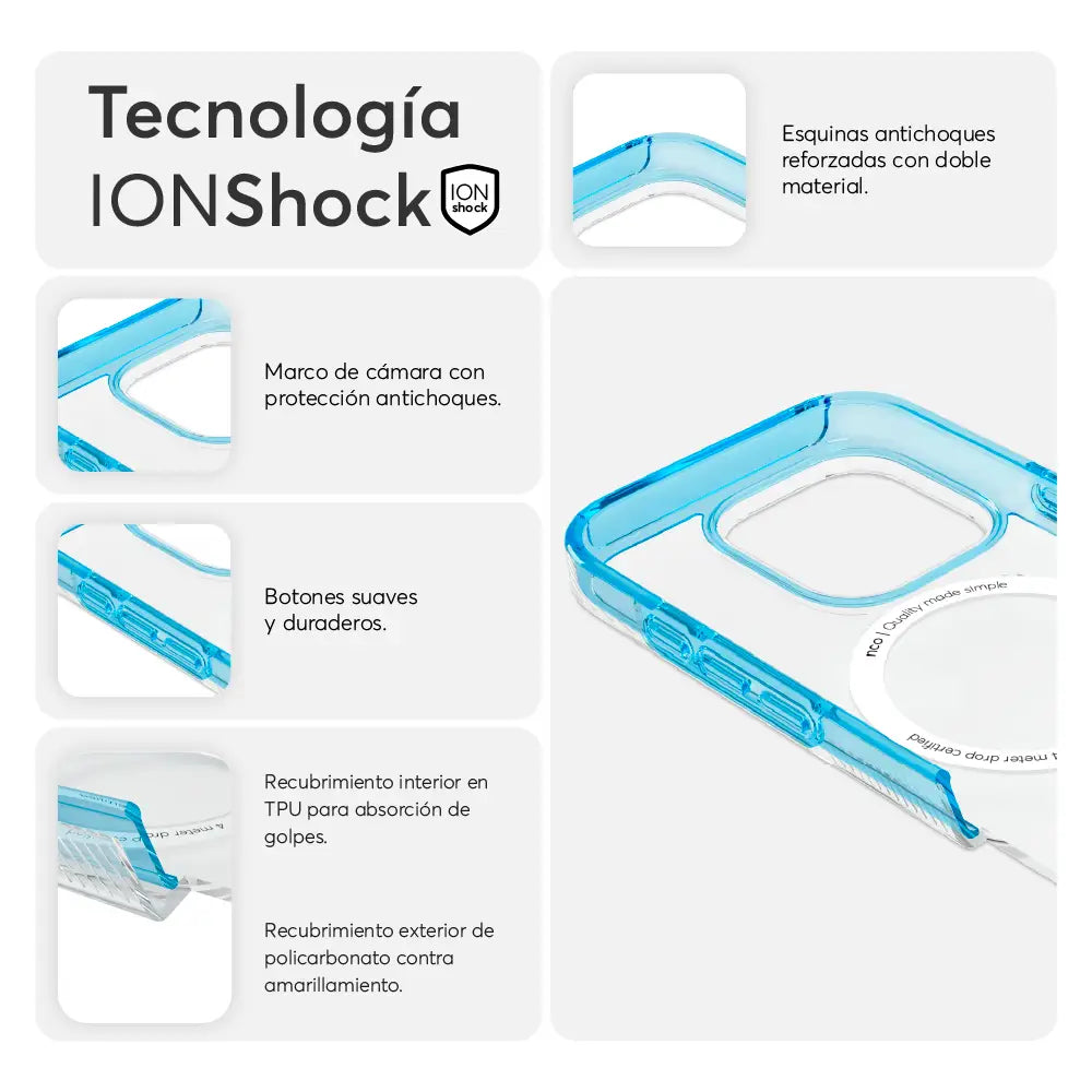 Case Force NCO con MagSafe para iPhone 16 Pro Max - Transparente