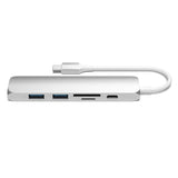 Multipuerto de Aluminio Satechi para USB-C/HDMI/Micro/SD/USB - Plata