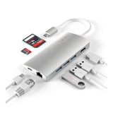 Adaptador multipuerto tipo C 4K Ethernet V2 - Plata